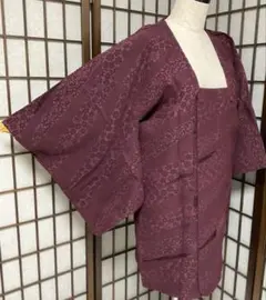 値下げ不可C64正絹　冬用　ビロード　輪奈コート　美品　着物