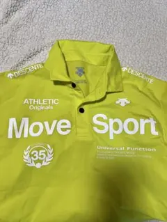 DESCENTE Move Sport ポロシャツ 蛍光イエロー