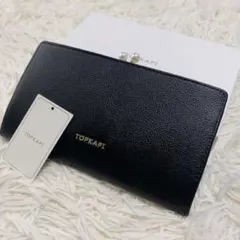 【未使用品】トプカピ 長財布 がま口 パール シュリンクレザー ブラックのサムネイル