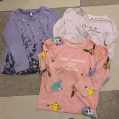 3can4onと西松屋 長袖カットソー 110cm 3点セット