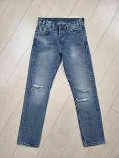 美品 リーバイス スキニーデニム 505 C ダメージ加工 ヴィンテージ 古着