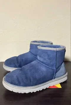 UGG アグ　ムートンブーツ ボアブーツ　26cm ブルー ミドル丈 水色　靴