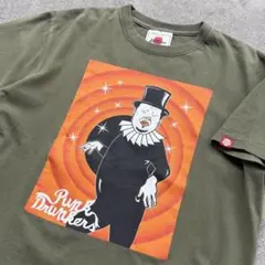 PUNK DRUNKERS × 野性爆弾 コラボ Tシャツ カーキ Lサイズのサムネイル