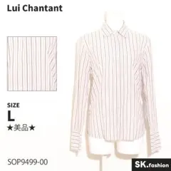 ★美品★ Lui Chantant トップス　ブラウス　長袖　ストライプ柄　綿混