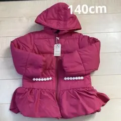 新品　140cm Seraph フリル付きピンクダウンコート