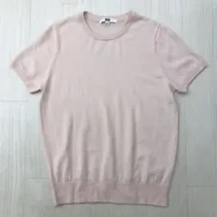 UNIQLO ユニクロ メリノ クルーネック 半袖 セーター ニット M