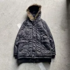 90s DIESEL ファーダウンジャケット Y2K archive 古着