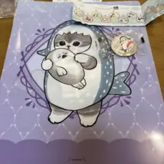 びっくらポンモフサンドのクリアファイルと缶バッジ