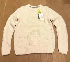 WEATHERPROOF ケーブルニット　セーター S アイボリー