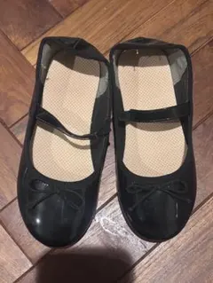 ブラックバレエシューズ 19.0サイズ