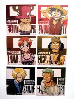 非売品 ONE PIECEワンピース キャラクター シール ステッカー6枚セット
