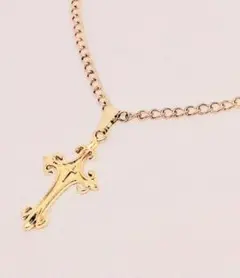 クロス　十字架　ネックレス　フルール・ド・リス　男女兼用　※m3585