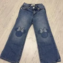 ミニーマウス刺繍デニムパンツ