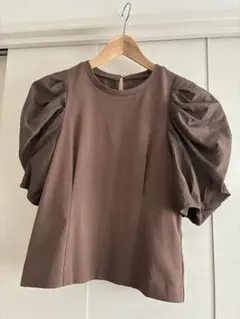 FRAY I.D パフスリーブ トップス ブラウン