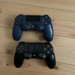 PS4 ワイヤレスコントローラー 青と黒 2個セット