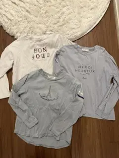 【pom ponette junior】長袖カットソー3枚セット140㎝