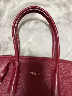 FURLA レッド ビジネスバッグ