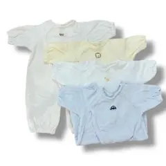 新生児 カバーオール 50㎝ コットン 4枚セット