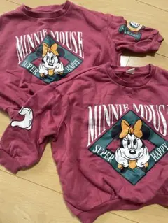 ミニーマウス トレーナー 90 110 2枚セット　ディズニー
