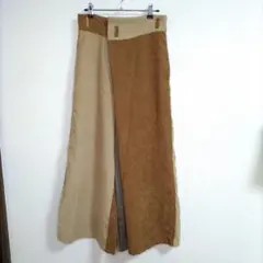 ガリャルダガランテ コーデュロイ チェック 切替え ワイドパンツ フリーサイズ