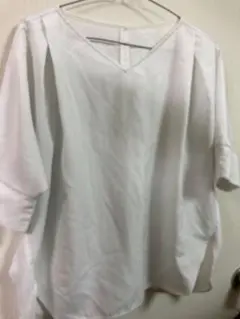 AZUL by Mussy ホワイト五分袖シャツ