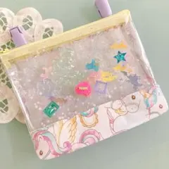 SALE！ハンドメイド　ゆめかわシャカシャカ移動ポケット　ユニコーン