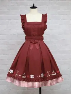 イノセントワールド・ストロベリープレート・テーラードジャンパースカート・ボルドー イノセントワールド・ストロベリープレート・テーラードジャンパー