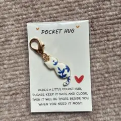 POCKET HUG 猫 チャーム ゴールドカラー