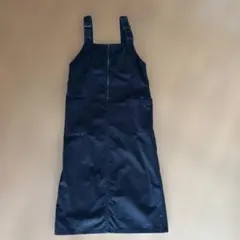 ブラックサロペット デニム風