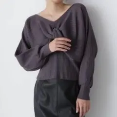 2wayツイストデザインニット24AW natural beauty basic
