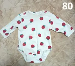 いちご柄ロンパース 80サイズ　アカチャンホンポ　女の子