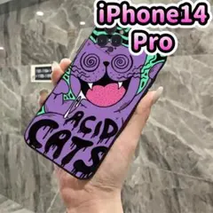 在庫処分品!! 新品 猫 キャット iPhone14pro ケース 個性的