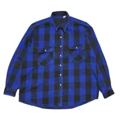 希少 XL 90's FIVE BROTHER ヘビーネルシャツ 青黒 好配色 - メルカリ