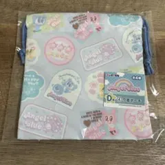 【新品未開封】エニマイくじ　エンジェルブルー　D賞　④ 巾着ポーチ　総柄