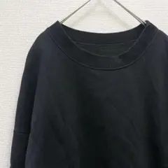 希少✨️ブラック オーバーサイズ クルーネックトレーナー 黒 大人女子 シンプル