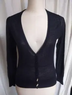 baiya ユニクロ　カーディガン　薄手　M レディース 黒　ブラック　春夏秋冬