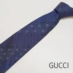 GUCCI　グッチ　Gロゴ＆チェック柄 ネクタイ　美品