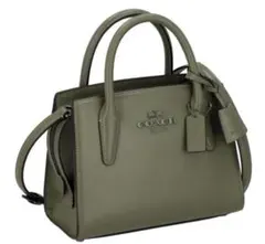 美品 COACH コーチ アンドレア ミニ キャリーオール グリーン CO974 美品 COACH コーチ アンドレア ミニ キャリーオール グリーン CO974
