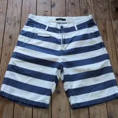 Jhonbull ボーダーショートパンツ made in JAPAN　サイズMのサムネイル