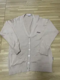 FILA ベージュ Vネック カーディガン M