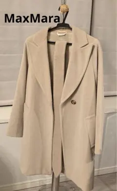 MaxMara マックスマーラ ロングコート 女優襟 アンゴラ ベージュ