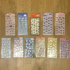 ❤️値下げ❤️11点セット　サンリオ ぷくっとシール ダイソー