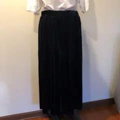 ベルベットプリーツスカーチョ/サイズXL