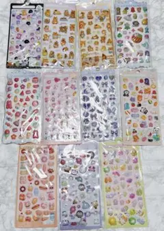超豪華11枚セット✨ぷっくり 3Dシール デコシール 大量詰め合わせ まとめ売り