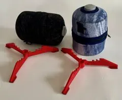 PRIMUSプリムス ガスカートリッジホルダー2個＋250缶2缶携帯用カバー2個のサムネイル