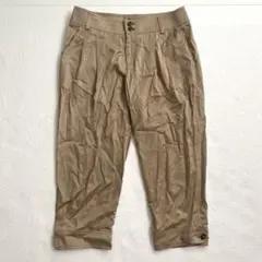 6285 INED イネド　クロップドパンツ　ベージュ　M カジュアル