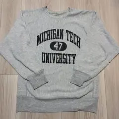 【ボロ】90s チャンピオン リバースウィーブ 黒ラバー MICHIGAN XL