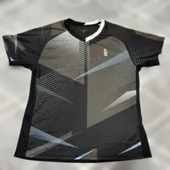 幾何学模様 ゴーセンTシャツ　ゲームシャツ 黒/青