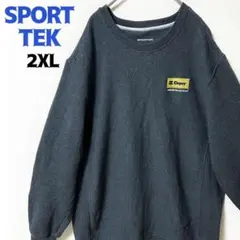 SPORT TEK スウェットトレーナー 企業 刺繍 2XL ゆるだぼ 古着のサムネイル