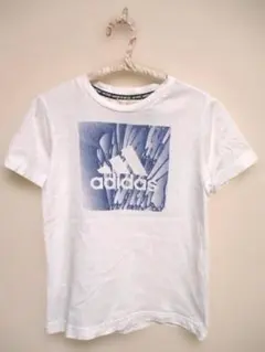 adidas アディダス 半袖Tシャツ ホワイト コットン 140cm